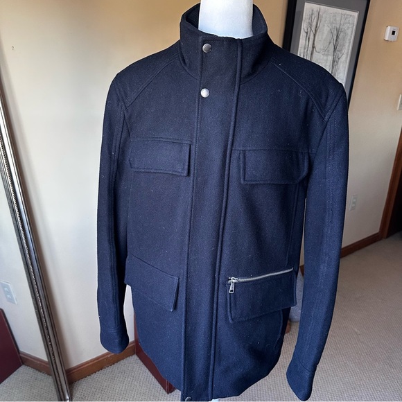 Cole Haan Men's Black Wool Field Jacket - Picture 7 of 16
